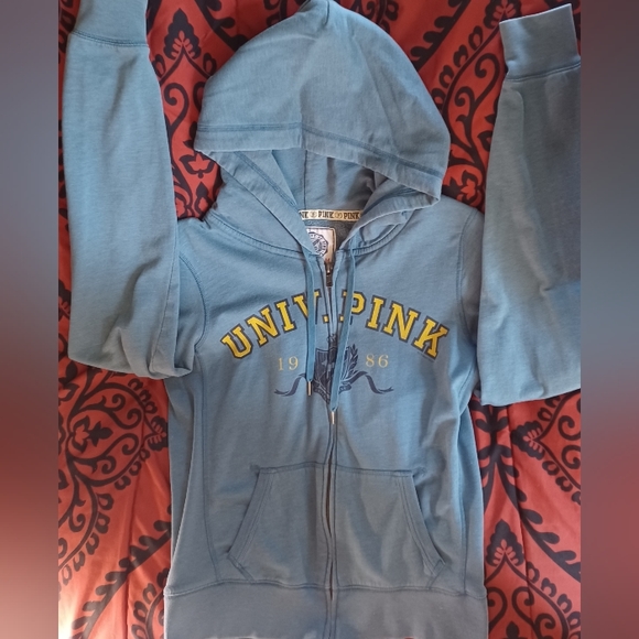 Gently used Victoria's secret pink full zip hoodie size medium - Picture 1 of 7